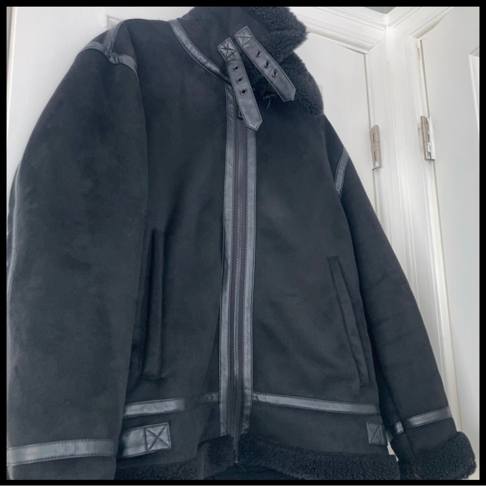 Zara Mens Shearling Coat.In Excellent Condition , Wor… Gem